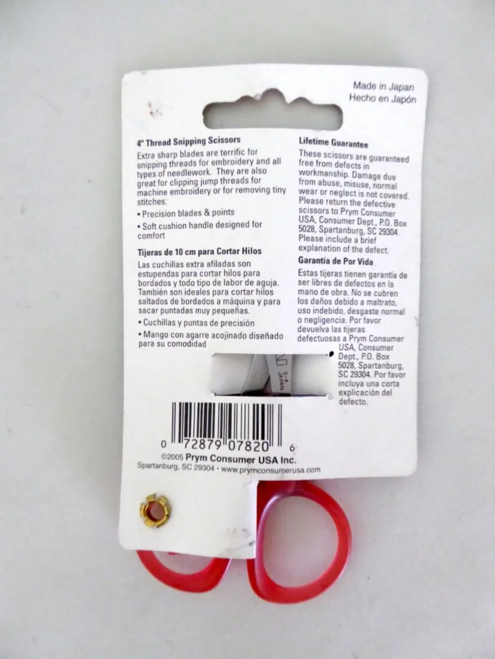 NEW 4” FONS & PORTER THREAD SNIPPING FINE POINT SHARP STAINLESS STEEL SCISSORS